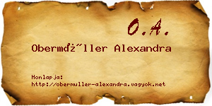 Obermüller Alexandra névjegykártya