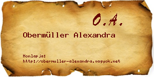 Obermüller Alexandra névjegykártya