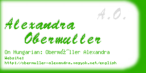 alexandra obermuller business card